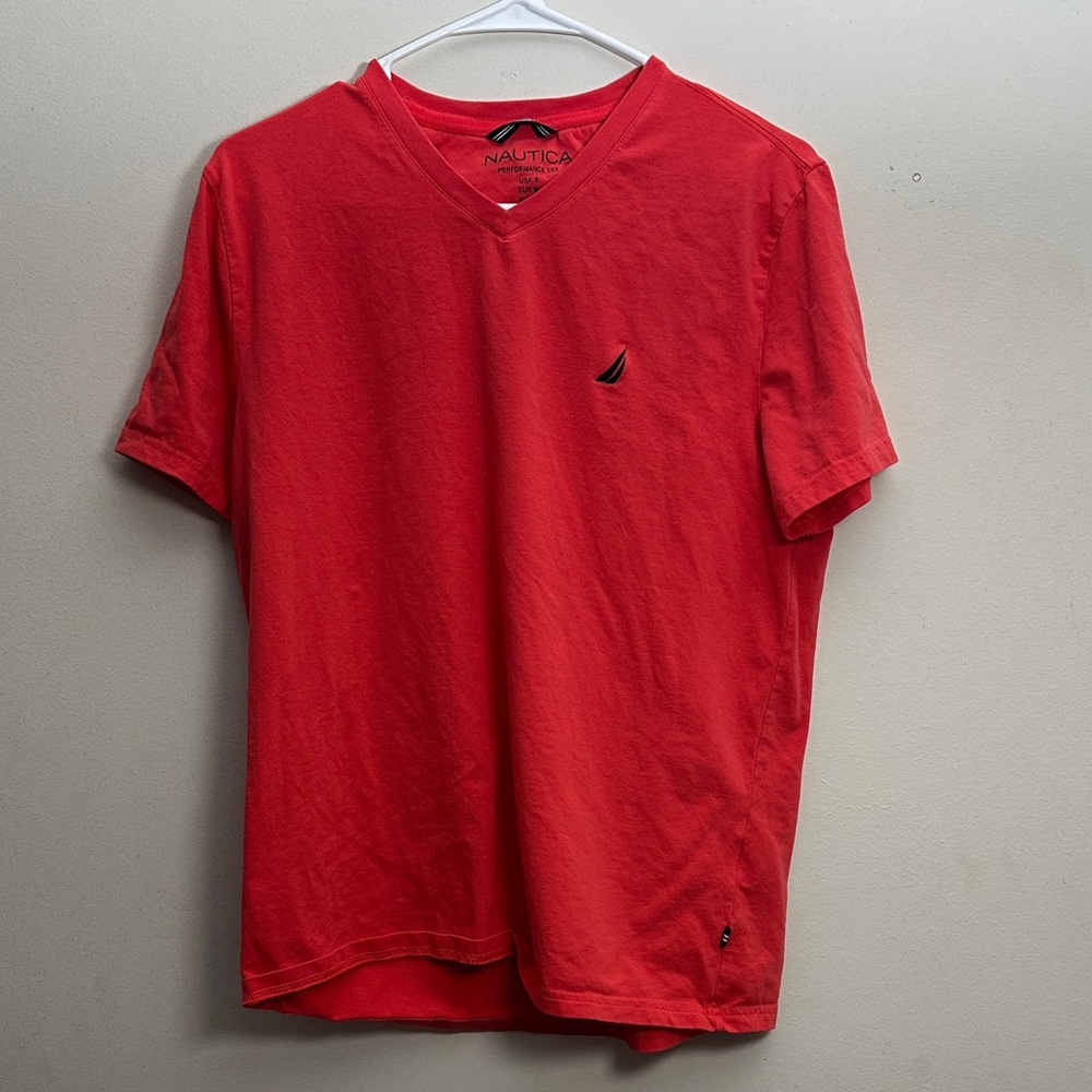 Nautica Men's Vivid Red Short Sleeve Tee